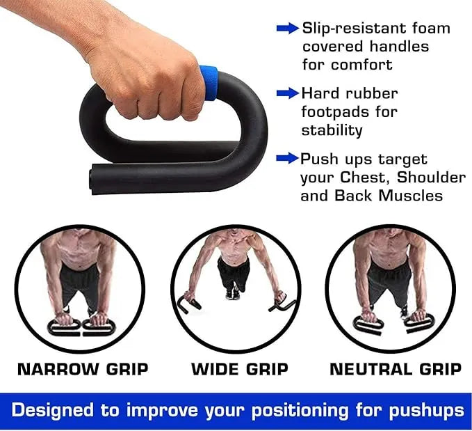 Healsyfit S-Shaped Push Up Bars