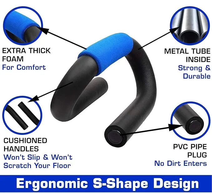 Healsyfit S-Shaped Push Up Bars